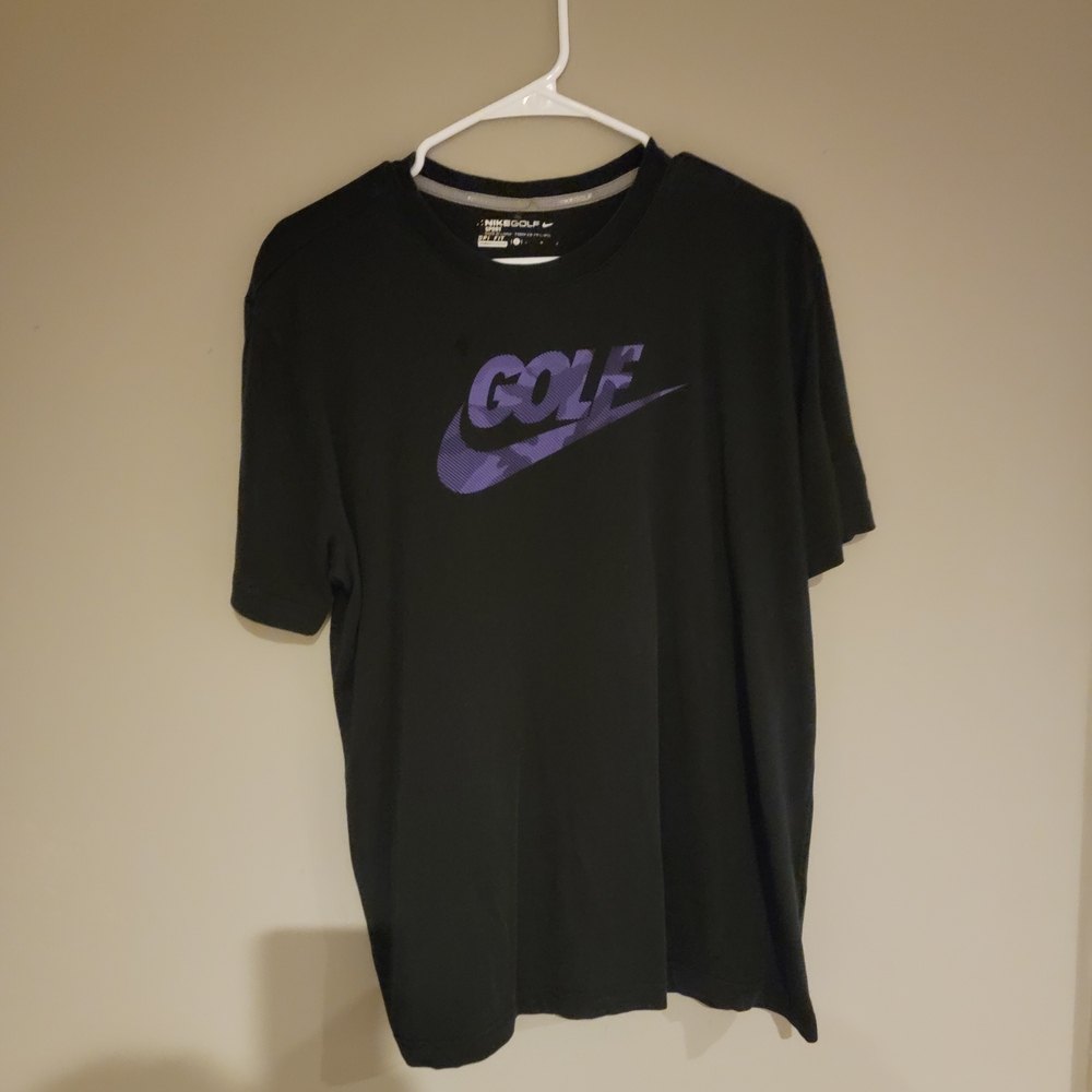Nike Black Tee with Purple Logo